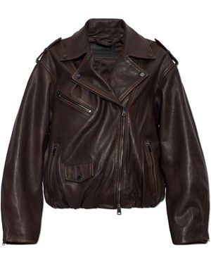 AllSaints Leather Jacket 'Samina' - Black