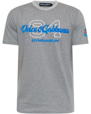 Dolce & Gabbana T-Shirt With Print - Grey