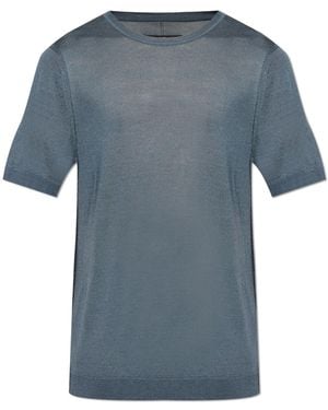 Rag & Bone T-Shirt With A Round Neckline - Blue