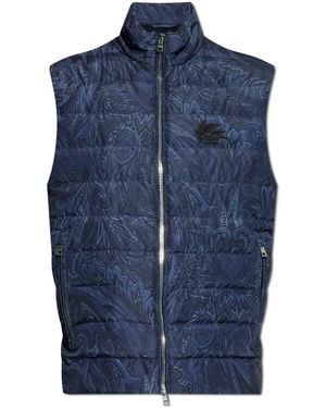 Etro Vest With Quilted Front - Blue