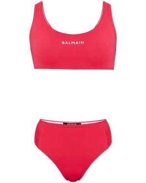 Balmain Two-Piece Swimsuit - Red