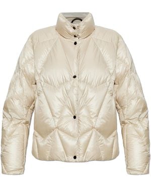 Moose Knuckles Quilted Jacket With Patch - Natural