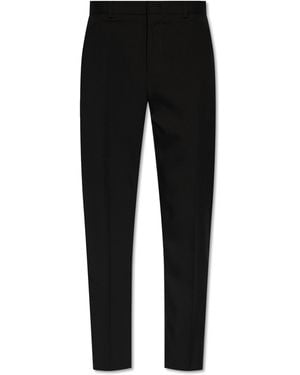 Jil Sander Wool Pleat-Front Trousers - Black