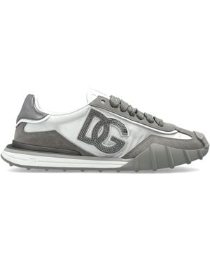 Dolce & Gabbana Sports Shoes With Logo - Grey