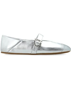 Ferragamo Ballet Flats "Nena" - White