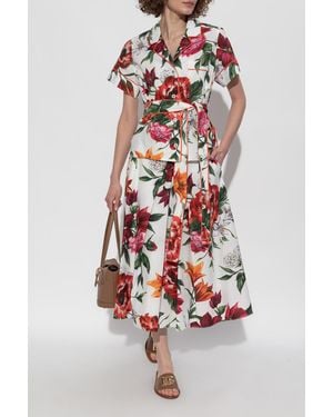 Dolce & Gabbana Shirt With Floral Motif - Red