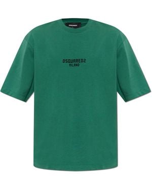 DSquared² T-Shirt With Logo - Green