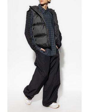 Lacoste Down Vest With Hood - Black