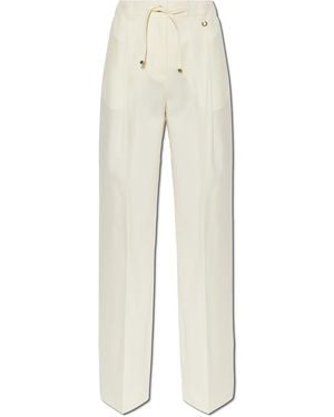 Moncler Wool Pleated Pants - White