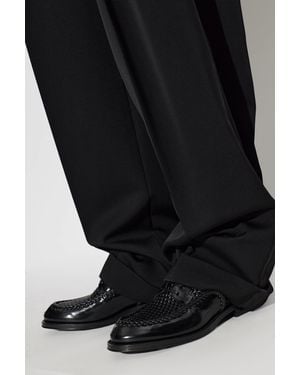Dolce & Gabbana Leather Derby Shoes - Black
