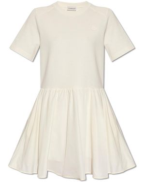 Moncler Short-Sleeved Dress - White