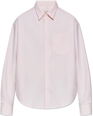 Ami Paris Shirt With Logo - Pink
