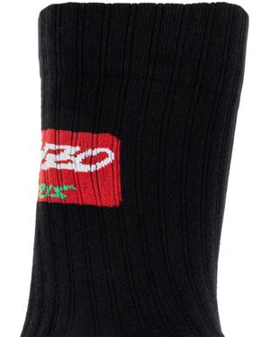 KENZO Socks With Logo - Black