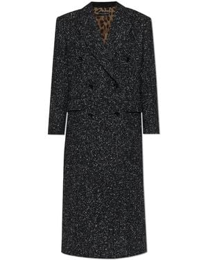 Dolce & Gabbana Double-Breasted Coat - Black