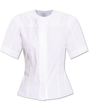 McQueen Cotton Short-Sleeve Top - White