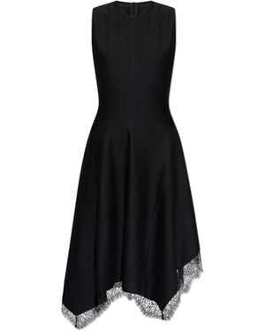McQueen Asymmetrical Sleeveless Dress - Black