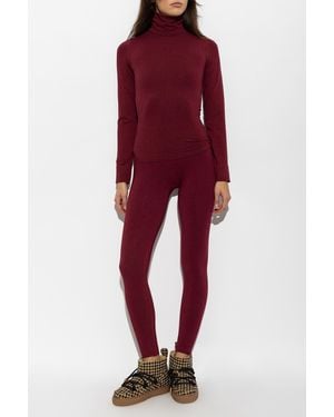 Perfect Moment Seamless Thermoactive Leggings - Red
