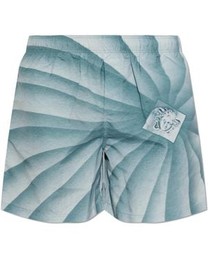 Versace Swim Shorts With Medusa Head - Blue