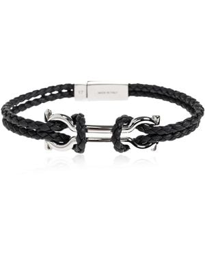 Ferragamo Leather Bracelet - Black