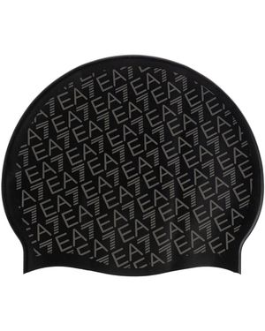 EA7 Swimming Cap With Monogram - Black