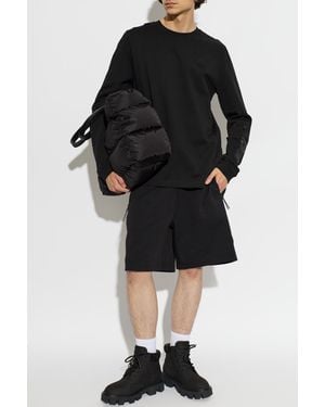 Moncler Sweatshorts With Patch - Black