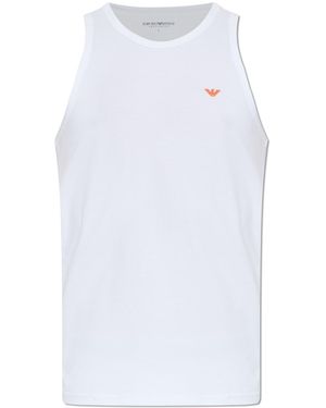 Emporio Armani Cotton Sleeveless T-Shirt - White