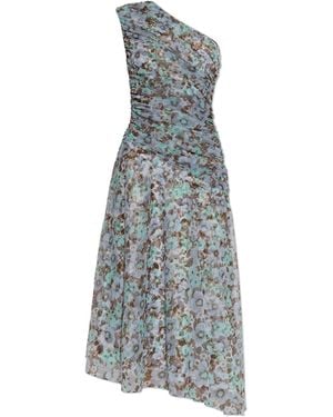 Tory Burch Floral Motif Dress - Grey