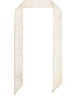 COACH Silk Scarf - White