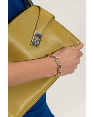 Ferragamo Bracelet With Shimmering Crystals - Green