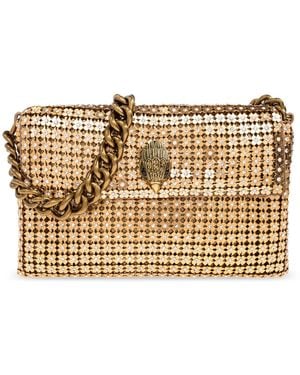 Kurt Geiger Clutch Bag 'Party' Flower' - Metallic