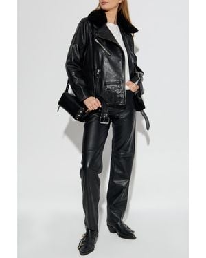AllSaints Leather Pants Saige - Black