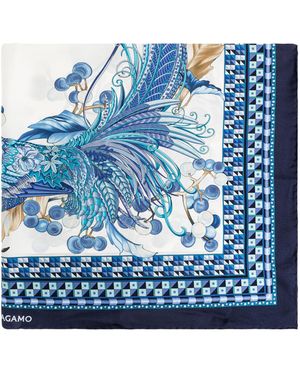 Ferragamo Silk Scarf - Blue