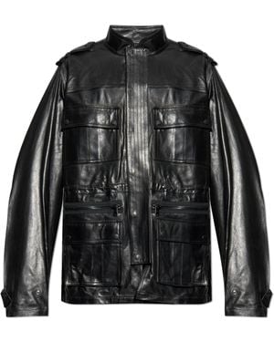 Balmain Lambskin Leather Jacket - Black