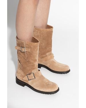 Jimmy Choo 'Biker Mid' Boots - Natural