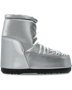 Moon Boot Snow Boots 'Mb Icon Low Nolace Comet Chrome' - Grey