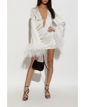 Oséree Feather Dress - Natural