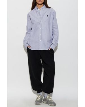 Ami Paris Striped Shirt - White