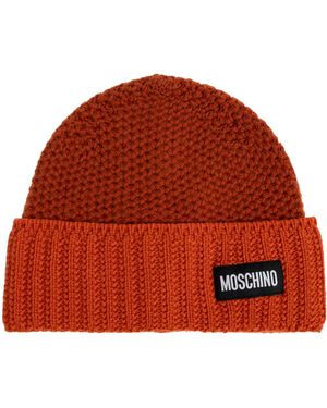 Moschino Cap With Logo Patch - Red