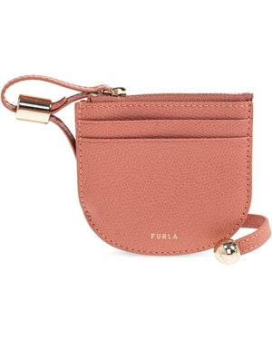 Furla Card Case 'Laura' On A Strap - Pink
