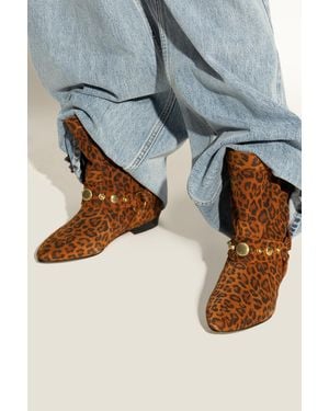 Isabel Marant Suede Ankle Boots 'Stania' - Gray