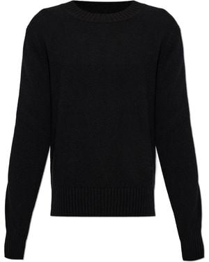 Ami Paris Cashmere Crew Neck Sweater - Black