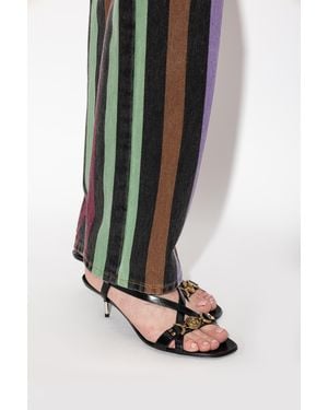 Versace Heeled Sandals - Black