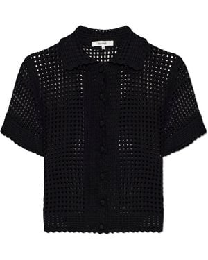 FRAME Turtleneck With A Decorative Knit - Black