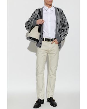 Versace Medusa Head Cardigan - Gray
