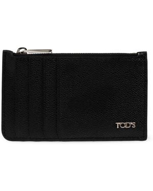 Tod's Leather Card Holder - Black