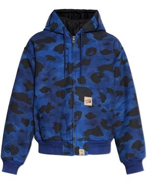 A Bathing Ape Insulated Reversible Jacket - Blue