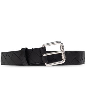 Bottega Veneta Leather Belt - Black