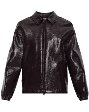 Courreges Jacket With Embroidered Logo - Black