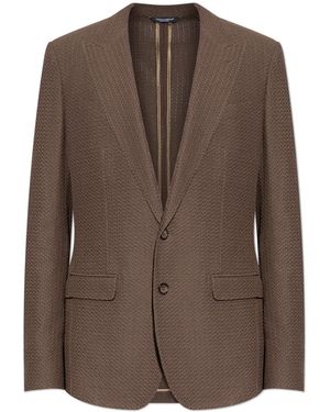 Dolce & Gabbana Single-Vent Blazer - Brown