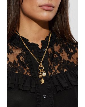 Chloé Brass Necklace 'Tulip' - Black